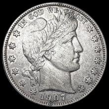 1907-O Barber Half Dollar CLOSELY UNCIRCULATED