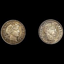 [2] 1892 Barber Dimes CLOSELY UNCIRCULATED
