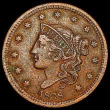 1838 Braided Hair Large Cent CLOSELY UNCIRCULATED