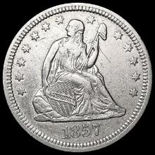 1857 Seated Liberty Quarter NEARLY UNCIRCULATED