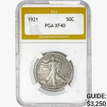 1921 Walking Liberty Half Dollar PGA XF40