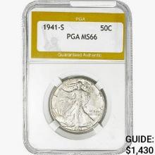 1941-S Walking Liberty Half Dollar PGA MS66