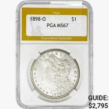 1898-O Morgan Silver Dollar PGA MS67