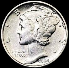 1924-D Mercury Dime CLOSELY UNCIRCULATED