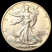 1934-S Walking Liberty Half Dollar CHOICE AU