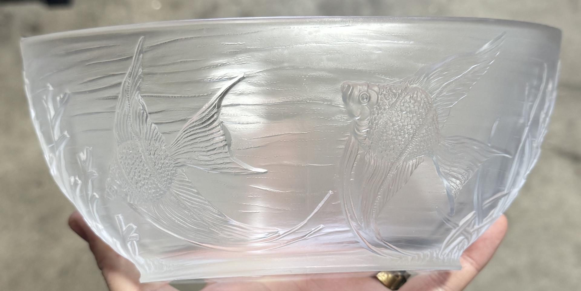 French Art Deco Verlys or Lalique Fish Bowl