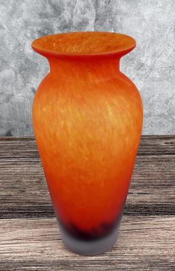 French Cased Art Glass Vase