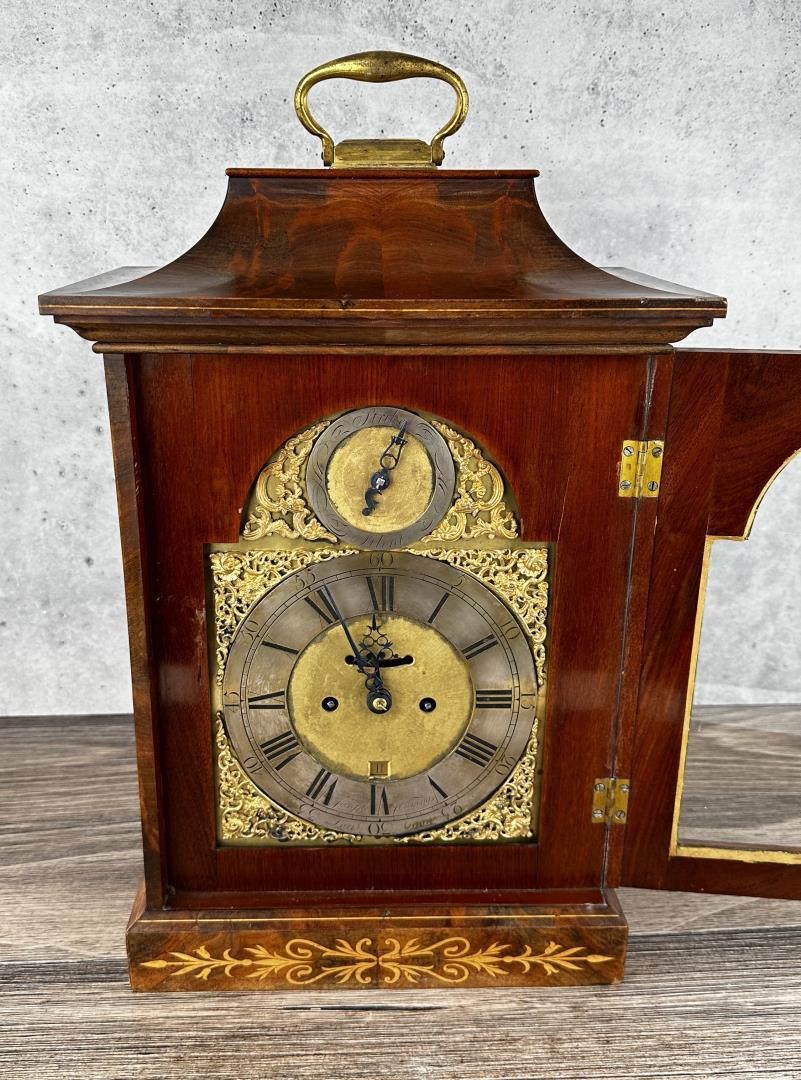 Joseph Jennings London Walnut Table Clock