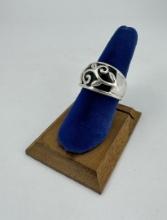 Sterling Silver Black Onyx Inlay Ring