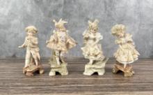 Group Of Antique German Bisque Figures