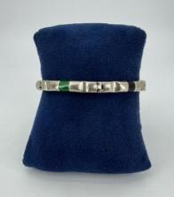 Taxco Mexico Sterling Silver Inlaid Braclet