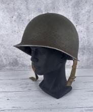 WW2 M1 Fixed Bail Front Seam Army Helmet