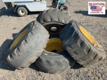 (4) Skidsteer Wheel & Tires