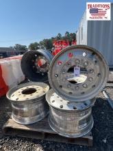 (6) Alcoa Aluminum Super Single Wheels