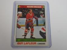 1977-78 TOPPS HOCKEY #204 GUY LAFLEUR RECORD BREAKERS CANADIENS