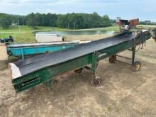 Lockwood Model 8929-1600  30” Wide X 16’ Long Portable Belt Conveyor