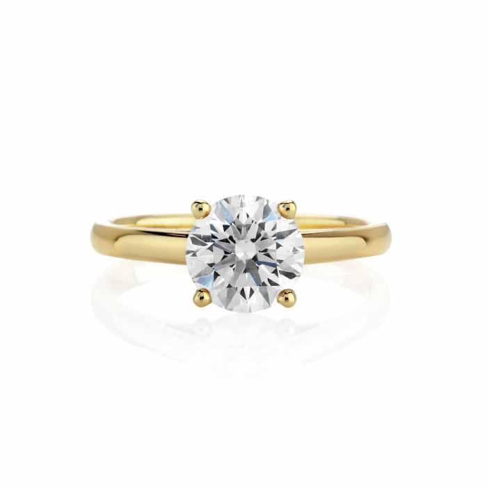 Certified 0.63 CTW Round Diamond Solitaire 14k Ring D/SI3