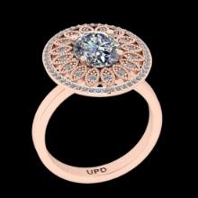 2.94 Ctw VS/SI1 Diamond14K Rose Gold Engagement Ring