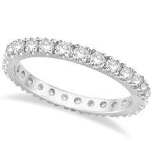 Diamond Eternity Wedding Ring Band 14K White Gold 0.51ctw