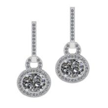 3.62 Ctw SI2/I1 Diamond 14K Yellow Gold Earrings