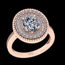 2.52 Ctw VS/SI1 Diamond14K Rose Gold Engagement Ring