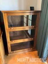 34in. Lawyers style glass front book case