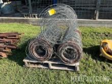 (3) Partial rolls of 48in. woven wire