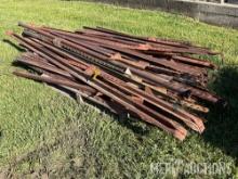 Quantity of used steel posts and fence braces