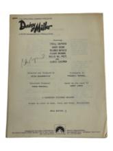 Daisy Miller Vintage Script Produced and Signed by Peter Bogdanovich