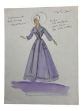 "The Tin Star" Original 1957 Movie Costume Design Sketch Drawing