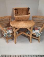 American Girl Wicker Furniture Set