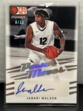 Jabari Walker 2022 Leaf Pro Set Power Moves Silver (#8/10) Rookie Auto #PM-JW-2