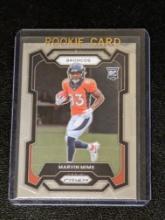 2023 Panini Prizm Marvin Mims Base Card #327 Broncos Rookie RC