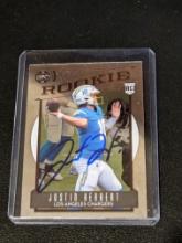 Justin Herbert RC/Rookie autographed card w/coa