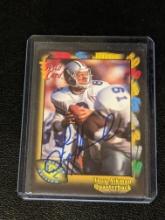 Troy Aikman autographed card w/coa