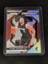 Jaime Jaquez Jr. 2023 Rookie Prizm Emergent Silver Prizm RC Card Silver Prizm