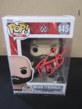 BRAUN STROWMAN SIGNED WWE FUNKO COA