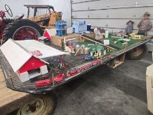 Train display with IH trains IH tractor repair buildings farm with IH tractors good condition