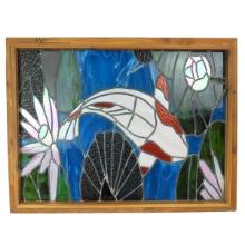 Vintage Leaded Glass Panel