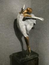 Mario Jason Diana Dancer Bronze Statue on Marble