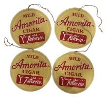 Lot of 4 | Vintage Amorita Cigar Stock Fan Pull