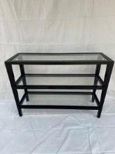Modern Black and Glass Entery Table
