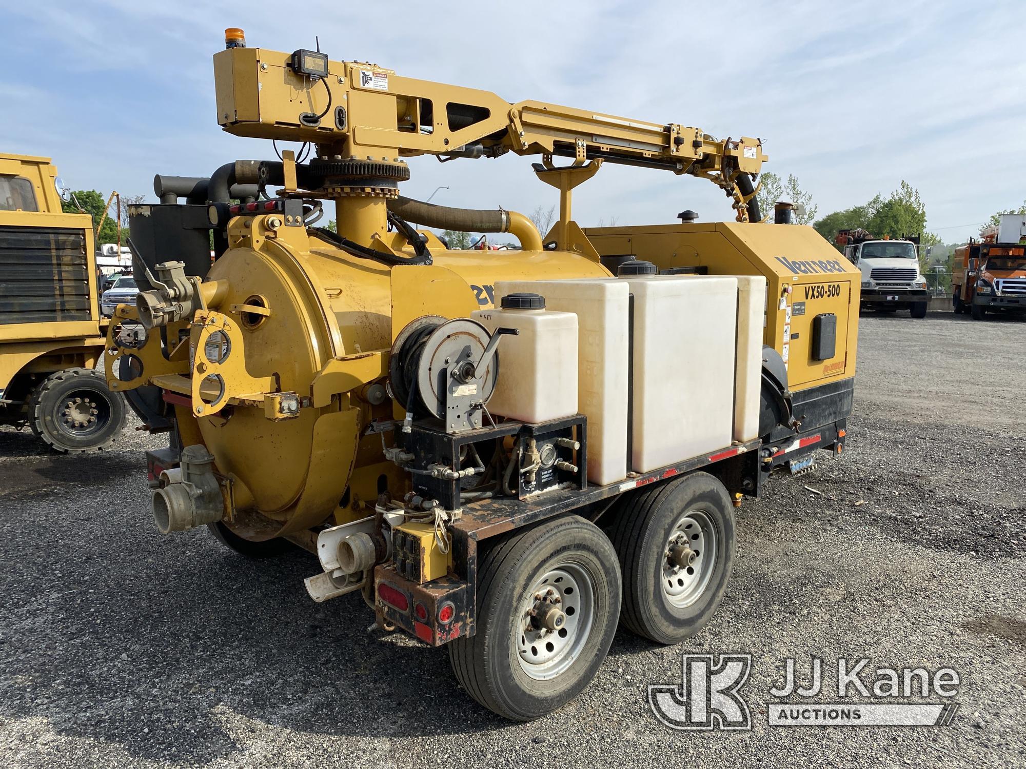 (Plymouth Meeting, PA) 2018 Vermeer VX50-500 Vacuum Excavation Unit, Trailer Mtd. Runs, Not Charging