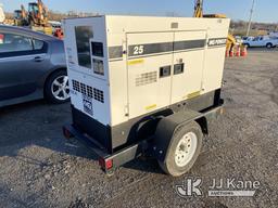 (Plymouth Meeting, PA) 2018 Multiquip Whisperwatt 25 Portable Generator, Trailer Mtd. No Title) Runs