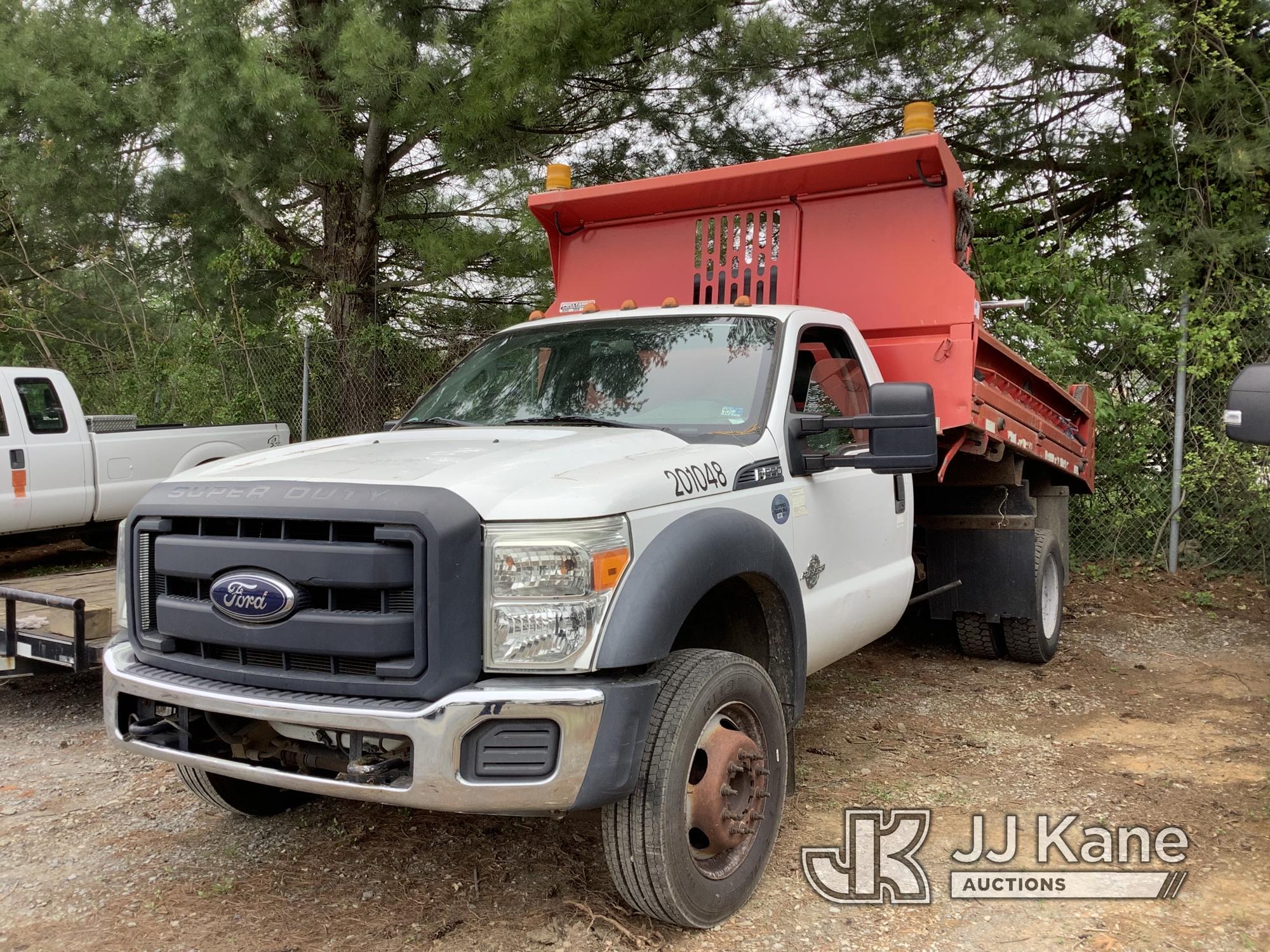 (Frederick, MD) 2013 Ford F550 Dump Truck Run, Major Engine Knock Then Shuts Down, Check Engine Ligh