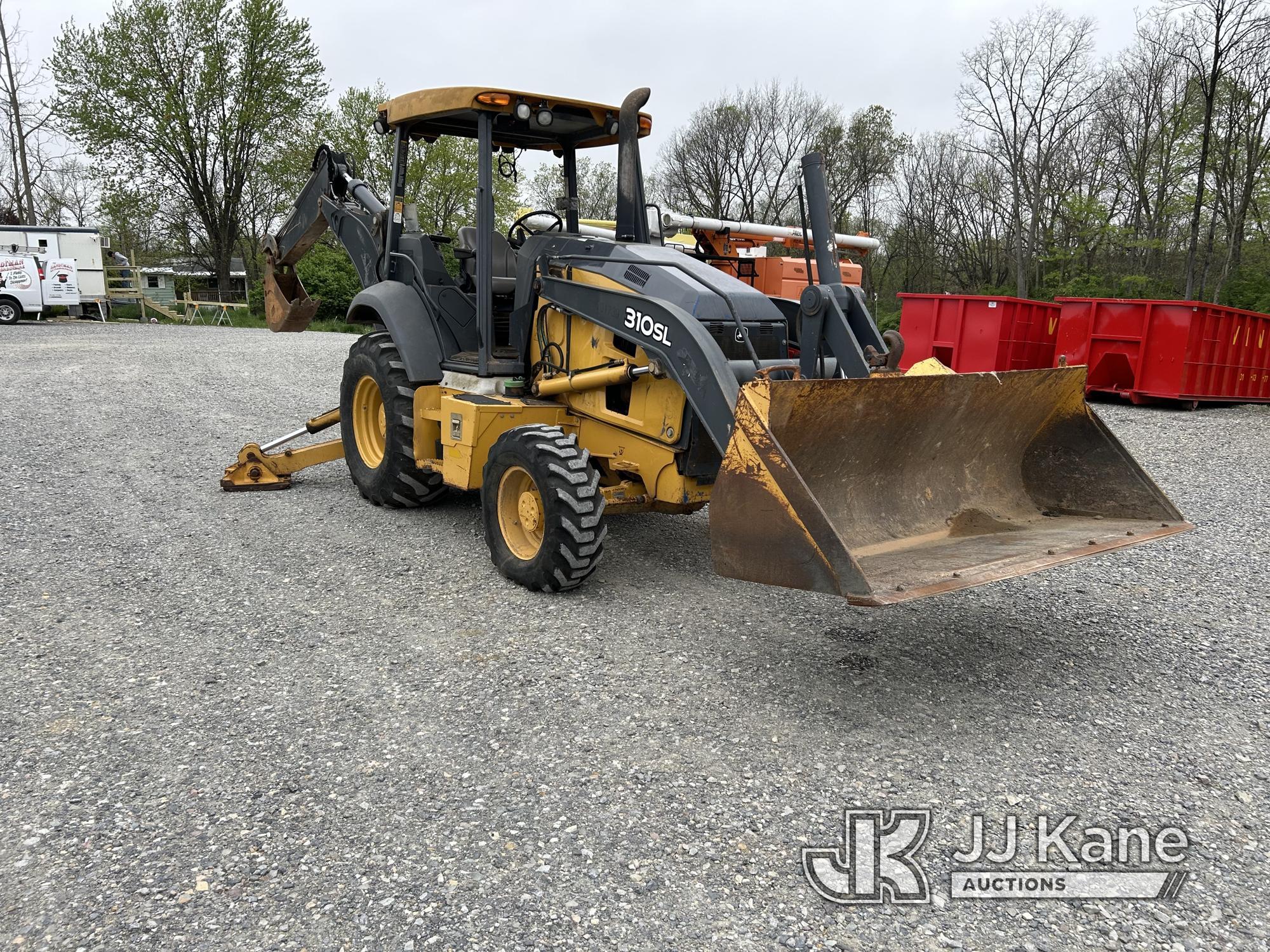 (Hagerstown, MD) 2016 John Deere 310SL Tractor Loader Backhoe Runs, Moves & Operates, Warning Light