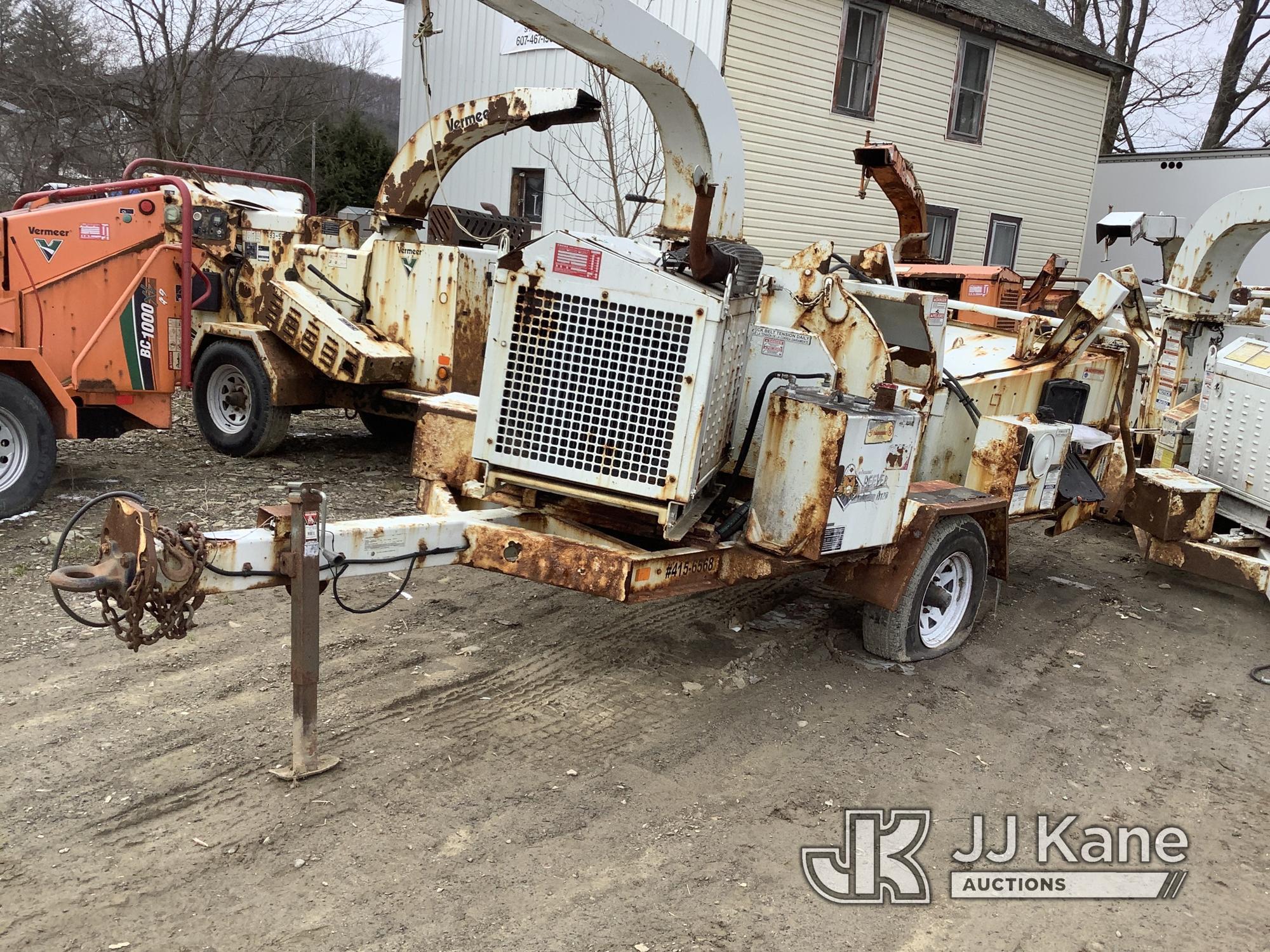 (Deposit, NY) 2016 Morbark M12D Chipper (12in Disc), trailer mtd No Title) (Starts, Runs, Operates,