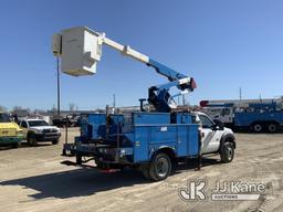 (Charlotte, MI) HiRanger LT38, Articulating & Telescopic Bucket Truck mounted behind cab on 2011 For