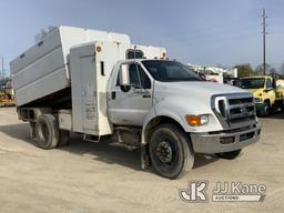 (Charlotte, MI) 2011 Ford F750 Chipper Dump Truck Runs, Moves, Dump Operates, Service Engine Light.