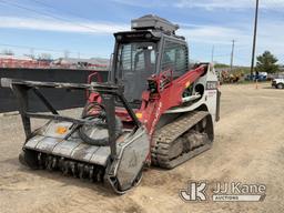 (Charlotte, MI) 2019 Takeuchi TL12 Skid Steer Loader Runs, Moves, Loader Operates, Smoky Exhaust, Mu